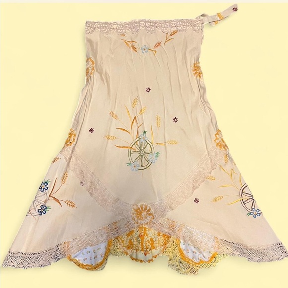 Floral Embroidered Maxi Skirt